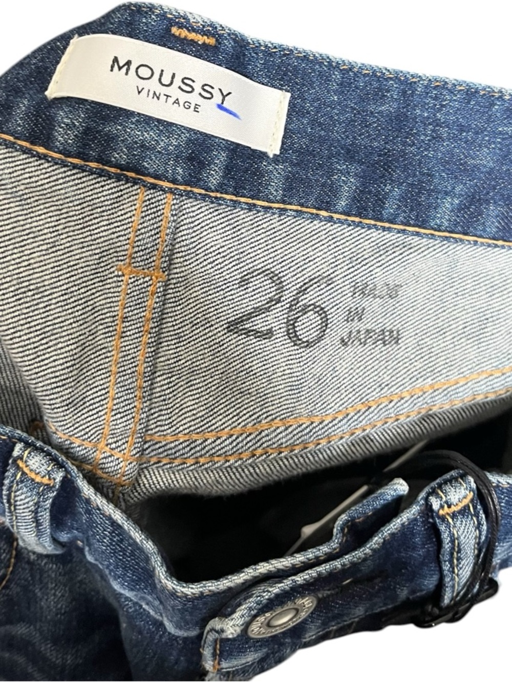 MOUSSY VINTAGE Edgerton Skinny Women's 26 Dark Blue Casual Selvedge‎ Denim New - Picture 9 of 14